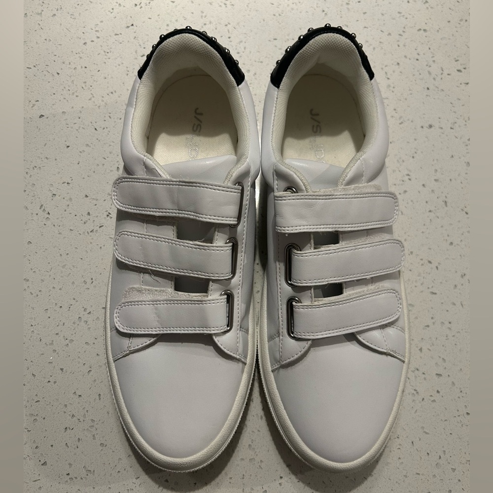 J / Slides GENNIE White Leather - Picture 3 of 10
